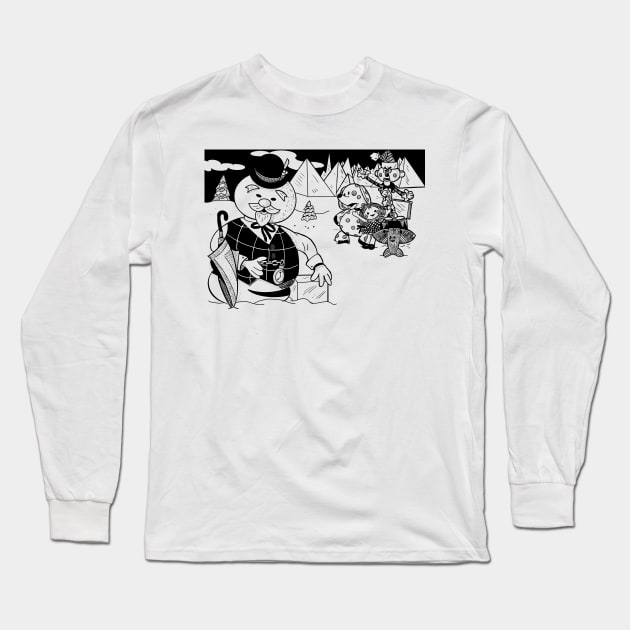 Inktober "Misfit" The Island Long Sleeve T-Shirt by freezethecomedian